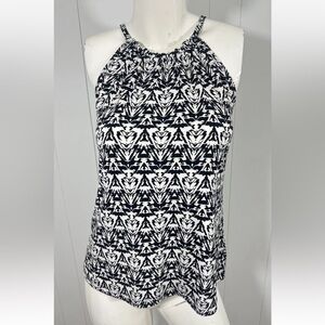 The Limited Women’s Sz M Geometric Tunic Black And White Sleeveless Tank Top